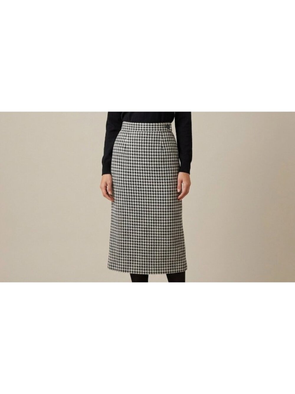 Pendleton Women’s Houndstooth Wool Skirt Size 8 Black & White Made In USA